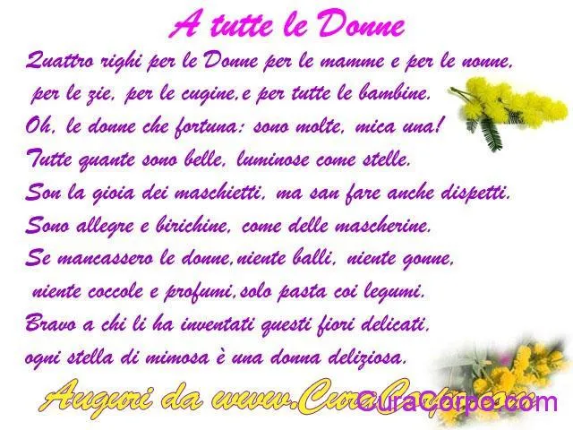 Festa della donna 8 marzo
